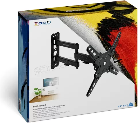 Photo de Support d'écran à fixer TooQ LP1345TN-B 13"-43" (20kg max) (Noir)