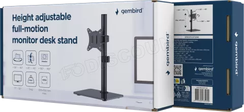 Photo de Support d'écran à poser Gembird MS-D1ST-03 17" - 32" (9kg max) (Noir)