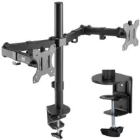 Support Rehausseur TooQ Pour écran Ou Ordinateur Portable - Noir, Max 20 Kg, Hauteur Réglable 10/12/14 Cm