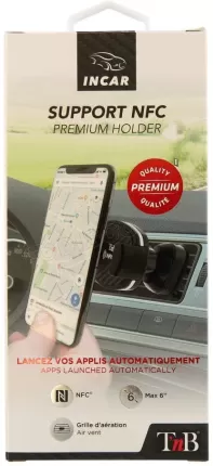 Photo de Support mâchoire pour grille d'aération T'nB avec NFC (Noir)