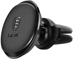 Photo de Support magnétique de téléphone avec pince Baseus (Noir)