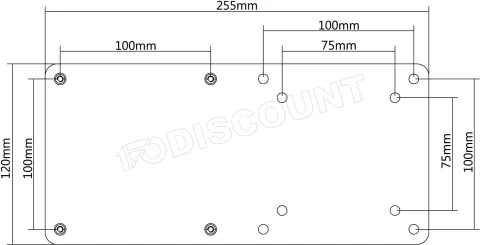 Photo de Support monté Vesa Icy Box MSA103 pour Mini PC 3kg max (Noir)