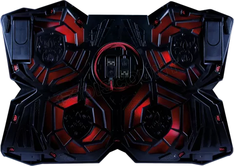 Photo de Support ventilé Berserker Gaming Niflheim Rouge 17"max (Noir)