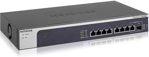 Photo de Switch réseau ethernet 10Gbit/s Netgear XS508M - 8 ports (Bleu/Gris)