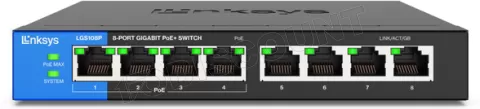 Photo de Switch réseau ethernet Gigabit Linksys Business LGS108P (PoE) - 8 ports