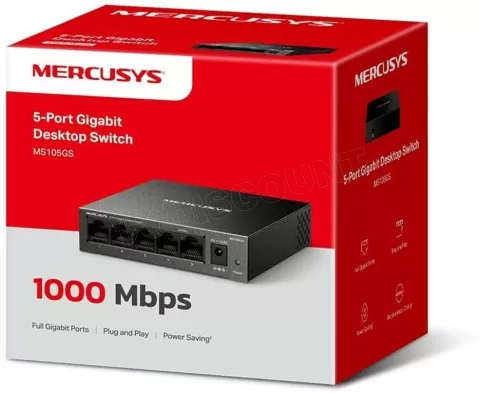 Photo de Switch réseau Ethernet Gigabit Mercusys MS105GS - 5 ports
