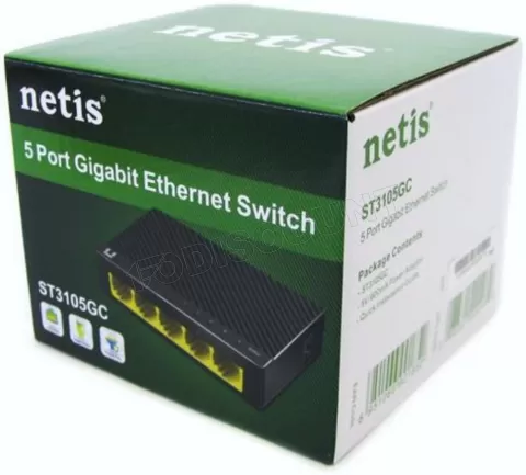 Photo de Switch réseau ethernet Gigabit Netis ST3105GC - 5 ports (Noir)