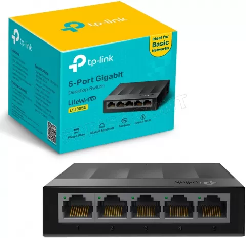 Photo de Switch réseau ethernet Gigabit TP-Link LiteWave LS1005G - 5 ports