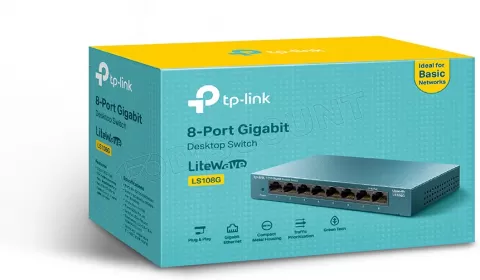Photo de Switch réseau ethernet Gigabit TP-Link LiteWave LS108G 8 ports