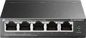 Photo de Switch réseau ethernet Gigabit TP-Link TL-SG1005LP - 5 ports dont 4x PoE