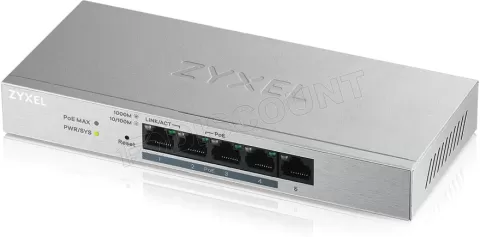 Photo de Switch réseau ethernet Gigabit Zyxel GS1200-HP v2 - 5 ports dont 4x PoE