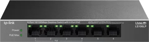 Photo de Switch réseau ethernet TP-Link Omada LS106P - 8 ports dont 6x PoE+
