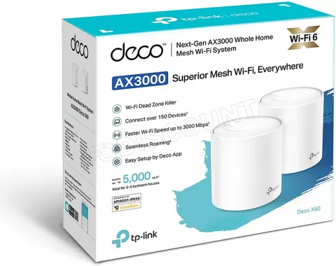 Photo de Système WiFi Mesh TP-Link Deco X60 AX3000 (2 pièces)