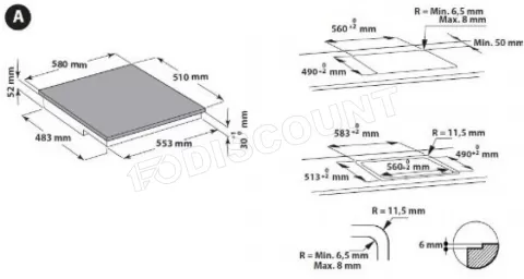 Photo de Table de Cuisson Induction Whirlpool ACM838NE 4 foyers (Noir)
