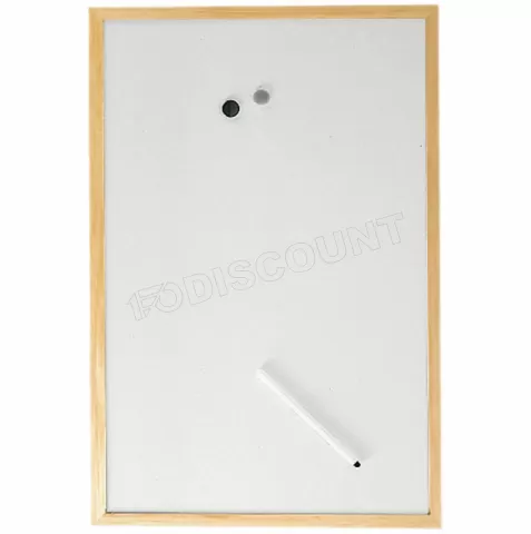 Photo de Tableau blanc avec cadre en bois Maul 60x90 cm