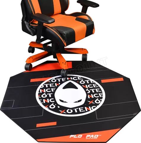 Tapis de sol Gamer FlorPad team x6tence (Noir/Orange) à prix bas