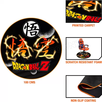 Tapis de sol Gamer Subsonic Dragon Ball Z (Noir/Orange) à prix bas
