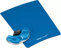 Photo de Tapis de souris avec repose poignet Fellowes Health-V Crystal (Bleu)