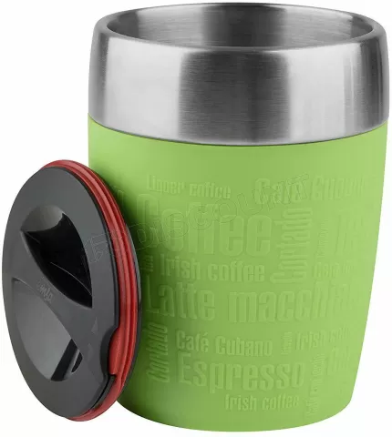 Photo de Tasse isotherme EMSA Travel Cup avec couvercle 20cl (Vert)