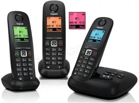 Téléphone fixe sans fil Gigaset A540A Trio - 3 combinés (Noir) à prix bas
