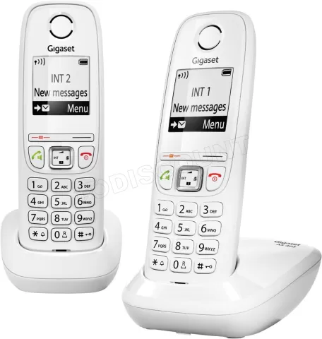 Téléphone fixe sans fil Gigaset AS405A - 1 combiné (Blanc) à prix bas
