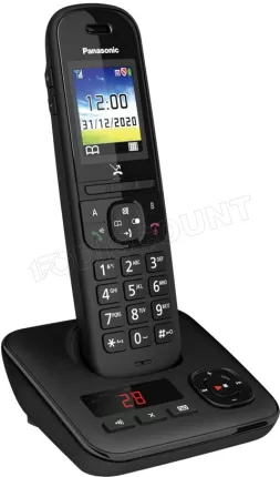 Photo de Téléphone fixe sans fil Panasonic KX-TGH720FRB avec répondeur (Noir)