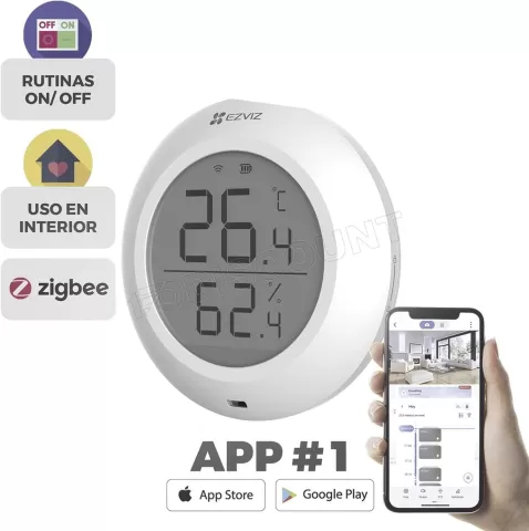 Photo de Thermostat connecté Ezviz T51C avec capteur d'humidité (Blanc)