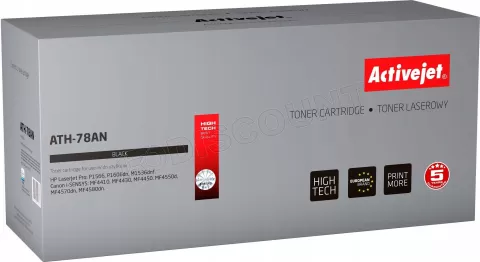 Photo de Toner Noir ActiveJet ATH-78AN pour HP & Canon - 2100 pages