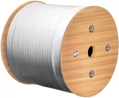 Photo de Touret de câble RJ45 500m Goobay Catégorie 7A+ S/FTP Duplex Monobrin (Bleu)