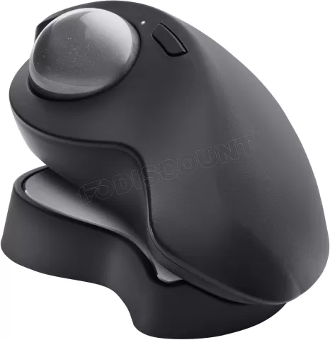 Photo de Trackball sans fil Bluetooth ergonomique Logitech MX Ergo (Gris)
