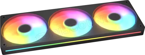 Photo de Triple Ventilateur de boitier Cougar Unity Reverse RGB - 360mm (Noir)