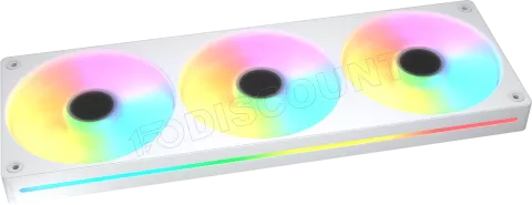 Photo de Triple Ventilateur de boitier Cougar Unity RGB - 360mm (Blanc)