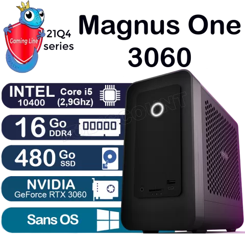 Photo de Unité centrale Gaming Line - Magnus One 3060  (Noir)