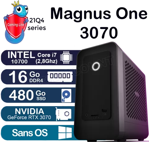 Photo de Unité centrale Gaming Line - Magnus One 3070 (Noir)
