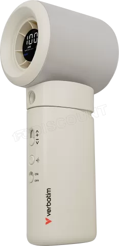 Photo de Ventilateur à main sur batterie Verbatim Cool'n'Go Aqua Breeze (Blanc/Argent)