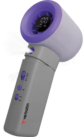 Photo de Ventilateur à main sur batterie Verbatim Cool'n'Go Aqua Breeze (Violet/Gris)