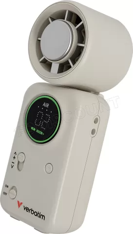Photo de Ventilateur à main sur batterie Verbatim Cool'n'Go Ice Touch Mini (Blanc/Argent)