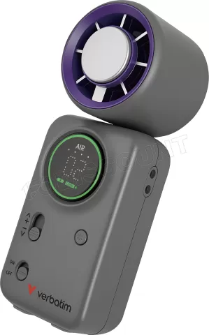 Photo de Ventilateur à main sur batterie Verbatim Cool'n'Go Ice Touch Mini (Violet/Gris)