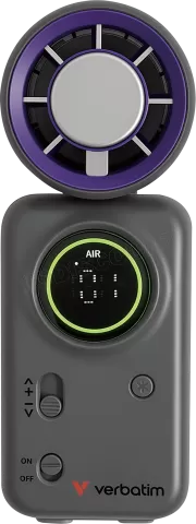 Photo de Ventilateur à main sur batterie Verbatim Cool'n'Go Ice Touch Mini (Violet/Gris)