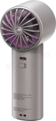 Photo de Ventilateur à main sur batterie Verbatim Cool'n'Go Ice Touch - Ø6cm (Gris/Violet)