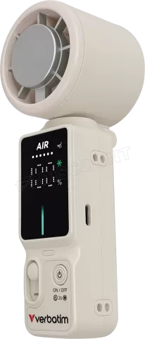 Photo de Ventilateur à main sur batterie Verbatim Cool'n'Go Ice Touch Pro (Blanc/Argent)