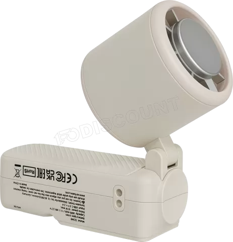 Photo de Ventilateur à main sur batterie Verbatim Cool'n'Go Ice Touch Pro (Blanc/Argent)