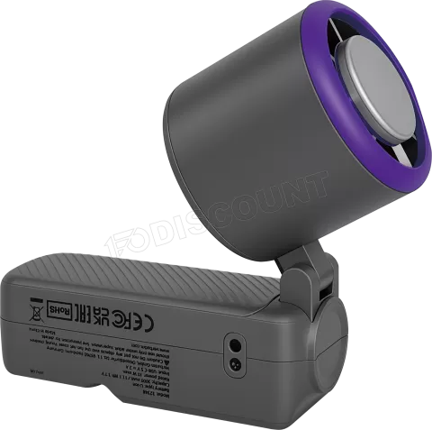 Photo de Ventilateur à main sur batterie Verbatim Cool'n'Go Ice Touch Pro (Violet/Gris)