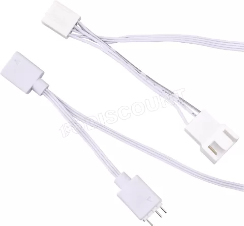 Photo de Ventilateur boitier 1stPlayer FS7 RGB - 12cm (Blanc)