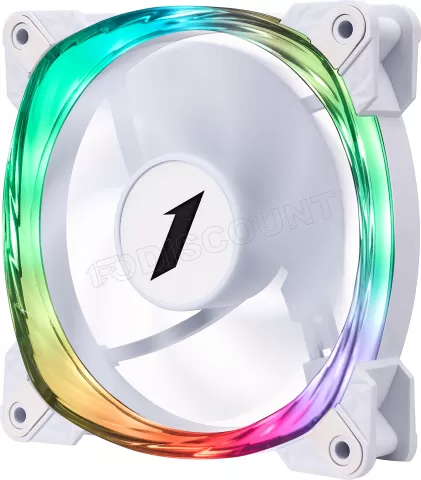 Photo de Ventilateur boitier 1stPlayer FS7 RGB - 12cm (Blanc)