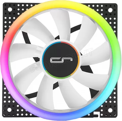 Photo de Ventilateur boitier Cryorig Crona X PWM RGB 12cm (Blanc/Noir)