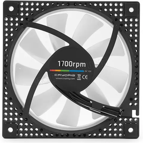 Photo de Ventilateur boitier Cryorig Crona X PWM RGB 12cm (Blanc/Noir)