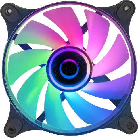 Photo de Ventilateur boitier Mars Gaming MF-3D RGB - 12cm (Noir)