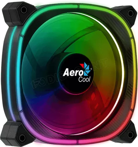 Photo de Ventilateur de boitier AeroCool Astro 12 RGB 12cm (Noir)