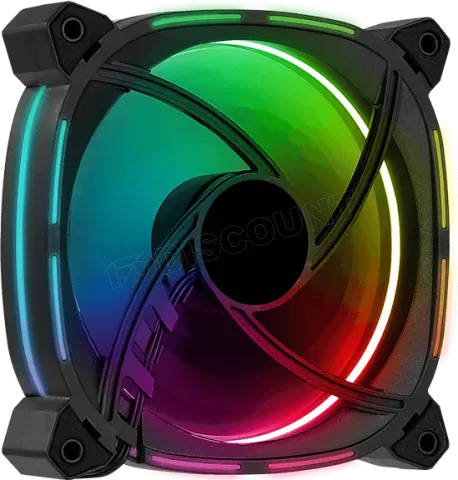 Photo de Ventilateur de boitier AeroCool Astro 12 RGB 12cm (Noir)